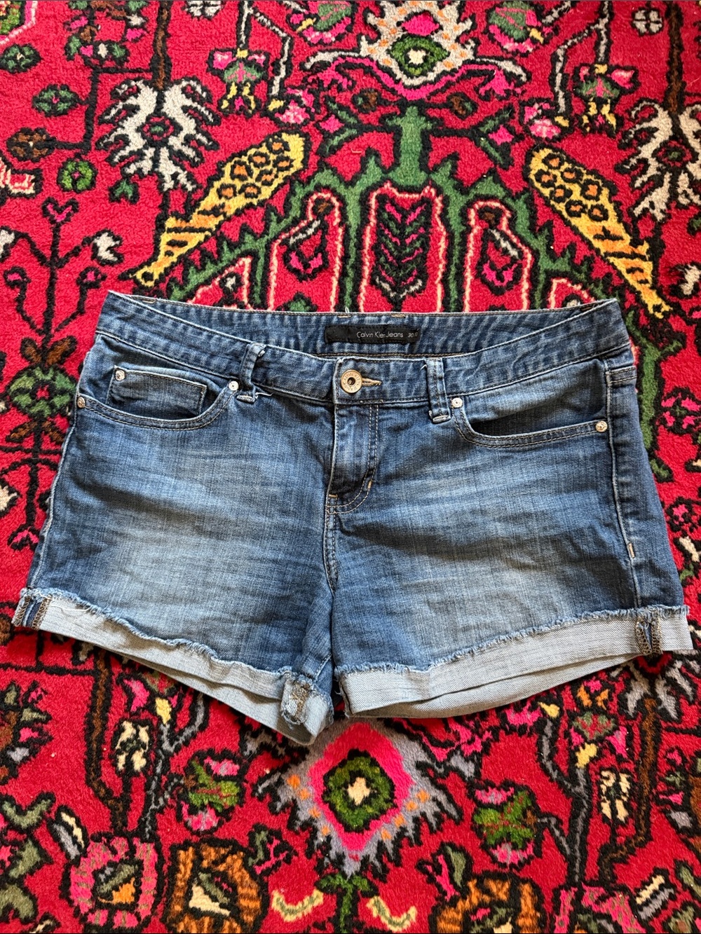 Cotton Denim Shorts, Calvin Klein